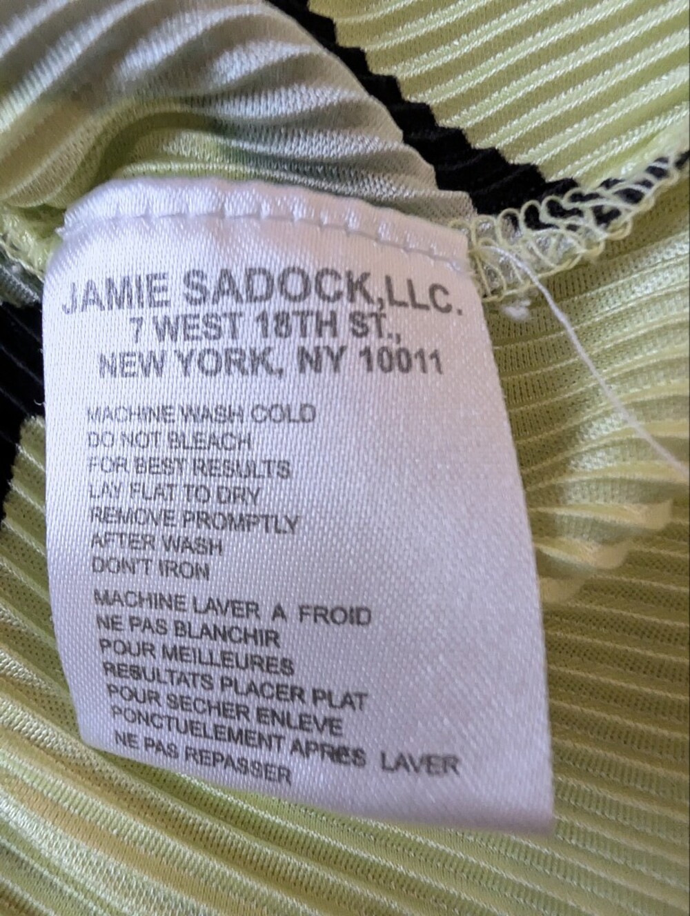 Jamie Sadock Women’s M Neon Yellow Abstract Pleated 1/4 Zip Golf Polo Top - Picture 5 of 8